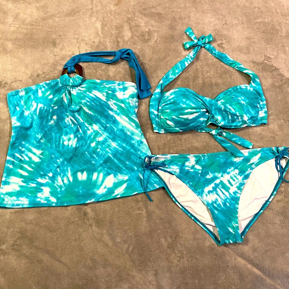 La Blanca 3 Piece Swim Suit Set Size 14-16
